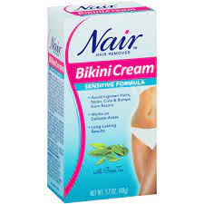 Do not rub the cream into your skin, just spread it. Nair Sensitive Formula Bikini Cream Hair Remover Shop Shaving Hair Removal At H E B