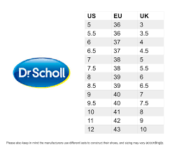 Dr Scholls Shoe Size Chart Best Picture Of Chart Anyimage Org