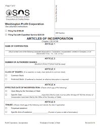 (3) the purpose or purposes for which the corporation is organized. Free Washington Articles Of Incorporation Profit Corporation