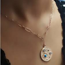 Gumus Firuze Tasli Bayan Goz Kolye Sh79e36 Erergumus Com Kolyeler Gumus Gozler