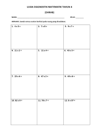 Takwim hal ehwal murid tahun 2018. Soalan Peperiksaan Matematik Tahun 4 2020