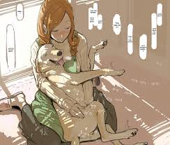 Rule 34 - <3 1animal 1boy 1girls 4 Legs Animal Apron Balls Beauty Mark  Bestiality Bird Dog Black Nose Blush Bodily Fluids Brown Hair Canid Canine  Canis Closed Eyes Clothed Clothing Commentary