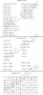 Hsc Board Important Formulas Hsc Higher Secondary Education Website Math Formula Sheet Math Formulas Math Formula Chart