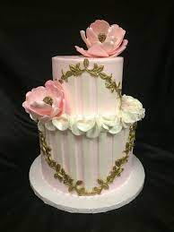 Pink And Gold Cake Cakes By Darcy Cake Gold Cake Eat Cake