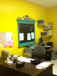 The Office At The Daycare Mrs Sandi Made The Magnetic Chalk Board Home Daycare House Daycare Rooms
