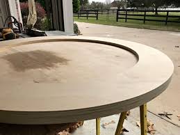 Thickness tempered flat edge polished. Diy Round Table Top Using Plywood Circles Abbotts At Home