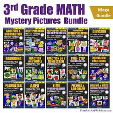 3rd grade math worksheets is carefully planned and thoughtfully presented on mathematics for the students. 3rd Grade Math Mystery Pictures Coloring Worksheets Bundle Printables Worksheets