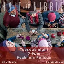 The seed stitch base provides a flat foundation for the basket; Tuesday Night Is Knitting Club Thepeckhampelican 7 9pm Beginners And All Sorts Of Knitters Welcome Knitandnibble Knitita Knitting Club Knitting Knitters