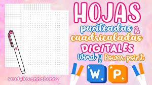 Maybe you would like to learn more about one of these? Hojas Punteadas Cuadriculadas En Word Power Point Apuntes Digitales Bonitos Apuntes En Word Youtube