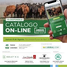 CATÁLOGO EN LÍNEA DISPONIBLE ANGUS DE PRODUCCIÓN 2024 ISOLET + LAS  COLORADAS + NORGUS 4°REMATE ANUAL DE CABAÑA ISOLET Jueves 8 de Agosto. Soc.  Rural de Bell Ville Angus Negro y Colorado