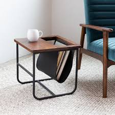 Maggi Side Table In 2020 Leather Side Table Side Table Wood Brown Side Table