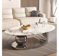 Amazon.com: Mesa de centro de piedra de cristal simple para ...