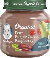 Gerber Organic 2nd Foods Pear Purple Carrot Raspberry Baby Food 4 Oz Pay Less Super Markets