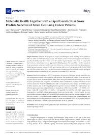 Drugs that target gene changes: Pdf Metabolic Health Together With A Lipid Genetic Risk Score Predicts Survival Of Small Cell Lung Cancer Patients
