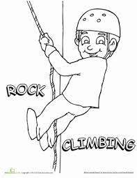 Mountain climbing climbers coloring page. Rock Climbing Worksheet Education Com Rock Climbing Coloring Pages For Boys Climbing