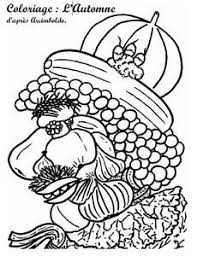 Coloriage Automne A Colorier Dessin A Imprimer Giuseppe Arcimboldo Autumn Art Art Worksheets