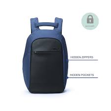 Very comfortable and nice look, water resistant on rainy day, polyster fabric. Barry Smith Anti Theft Laptop Backpack With External Usb Charger Blue Cuir