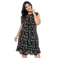 Vestido Plus Size Lulu Floral Art Final Lilo Fashion