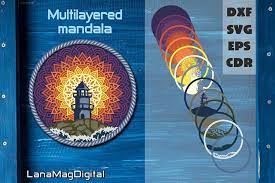Download Lighthouse Layered Mandala Svg 3d Mandala Svg Ocean Storm 1386548 Cut Files Design Bundles