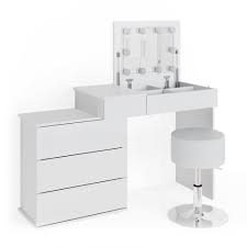 Alle elemente sind aus mdf und handgefertigt. Vicco Schminktisch Lotos Weiss Mit Led Beleuchtung Spiegel Hocker Frisiertisch Online Kaufen Otto