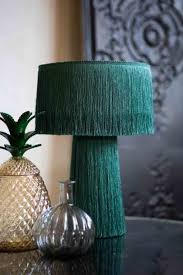 Jade Green All Over Fringe Table Lamp Rockett St George Lamp Table Lamp Bohemian Table