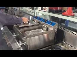 Commercial Double Electric Bench Top Deep Fryer Youtube
