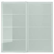 Sekken Pair Of Sliding Doors Frosted Glass 78 3 4x79 1 8 Ikea In 2020 Sliding Doors Frosted Glass Soft Lighting