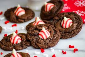 They are hershey's holiday candy cane kisses and they are marvelous. Double Chocolate Peppermint Kisses 365 Days Of Baking