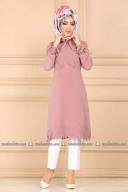 modaselvim tunik lazer kesim incili tesettur tunik pl913 pudra elbise modelleri elbiseler elbise