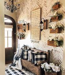 Stylish Farmhouse Home Decor On Instagram Oh My This Entryway By Burlapandrust Is Stunning Th Farm House Living Room Accent Walls In Living Room Home Decor