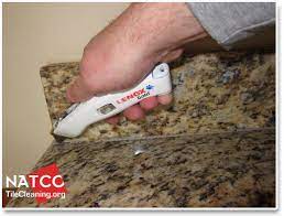 If replacing old caulk, completely remove old caulk residue. Professional Recaulking Procedure For Granite Countertops