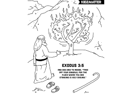 Moses Burning Bush Coloring Page W Verse Coloring Pages Coloring Pages For Teenagers Moses Burning Bush