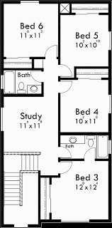 This 6 bedroom house plan gives you country curb appeal. Narrow Two Level House Plan 6 Bedrooms