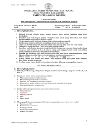 Cuplikan soal uas semester 1 kelas x mapel ski : Soal Pkkr Kelas 11 Semester 1 Masnurul