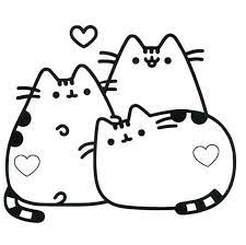 Cat coloring pages also allows a kid to relax and be happy while creating an original drawing. Easy Pusheen Cat Coloring Pages Coloring Home