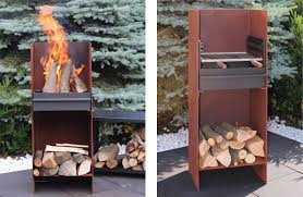 Grill Und Feuersaule U Klein Klein Aber Fein Schlichtes Und Zeitloses Design Inkl Kohlewanne Und Mit Einem Praktische Outdoor Fire Pit Outdoor Fire Wood