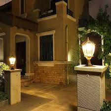 Solar Post Lamp Path Gate Outdoor Pillar Lights Pillar Lights Outdoor Pillar Lights