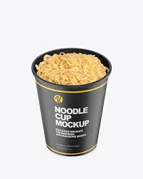 Download Cooked Noodle Cup Mockup In Cup Bowl Mockups On Yellow Images Object Mockups