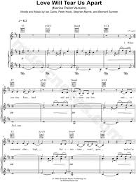Nerina Pallot Love Will Tear Us Apart Sheet Music In D Major Transposable Download Print Sku Mn0211888