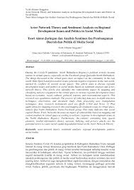 Mendatangkan uang dengan memanfaatkan koneksi internet. Pdf Actor Network Theory And Sentiment Analysis On Regional Development Issues And Politics In Social Media