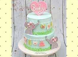 It's one of the smaller ones but still probably three layers. 36 Baby Shower Cake And Cupcake Ideas