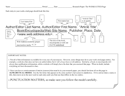 A works cited page usually goes with mla format citations. Works Cited Instruction
