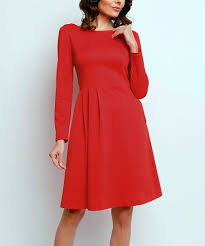 Naoko Red V Back Fit Flare Dress Zulily