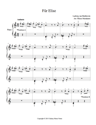 The downloadable piano sheet music is in a pdf file format. Fur Elise Level 2 Piano Sheet Music Piano Sheet Sheet Music Piano Sheet Music