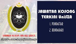 Jawatan kosong 2019 terkini ok? Jawatan Kosong Di Universiti Sultan Zainal Abidin Unisza 9 February 2017 Kerja Kosong 2020 Jawatan Kosong Kerajaan 2020