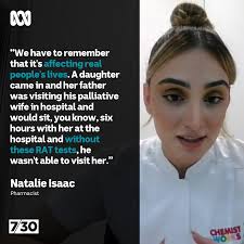 Like many pharmacy owners across Australia, Natalie Isaac is desperate to  stock take-home COVID-19 tests for her customers, but can't keep up with  demand. She's been waiting