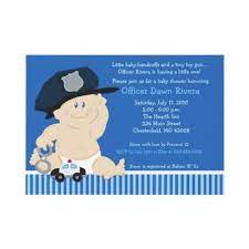 Police Officer Cop Baby Shower Invitation 5x7 Zazzle Com Police Baby Shower Police Baby Shower Theme Police Baby