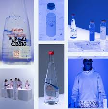 The word égalité is displayed in red letters on the wall of the exhibition room. Limited Edition Evian