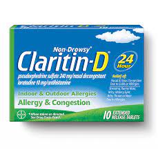 Claritin D 24 Hour Relieve Allergy Symptoms Plus Congestion