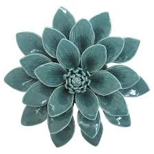 Porcelain Flower Wall Decor 8 Aqua Flower Wall Decor Porcelain Flowers Flower Wall